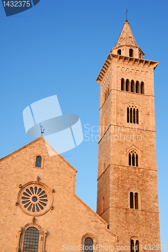 Image of Trani Cathedral in the sunset light