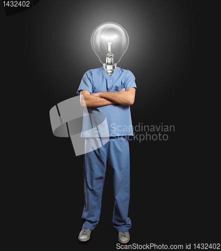 Image of lamp-head doctor male