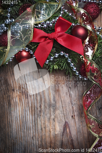 Image of Christmas Wooden Background