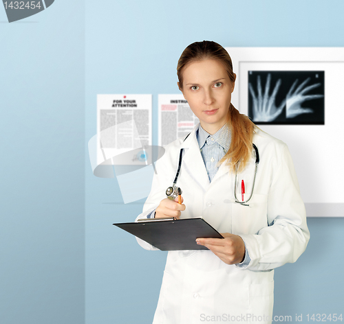 Image of doctor woman looking at camera