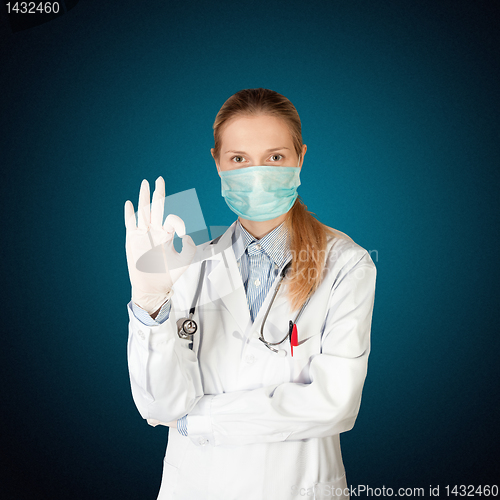 Image of doctor woman with electrocardiogram