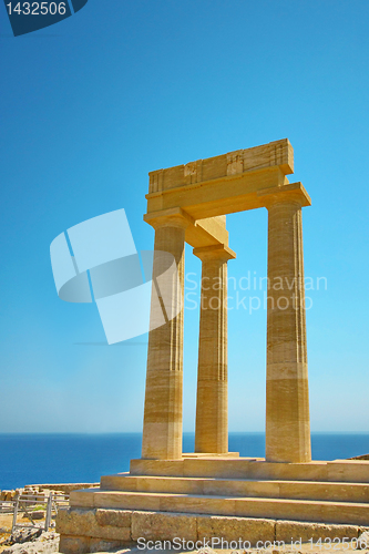 Image of Ancient Acropolis in Rhodes. Greece 