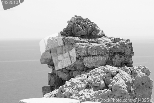 Image of Mountain in Lindos Bay. Greece