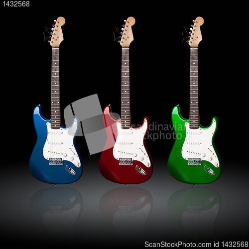 Image of electric guitars