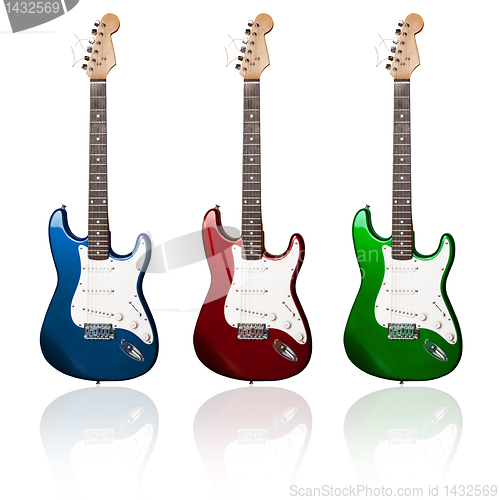 Image of electric guitars