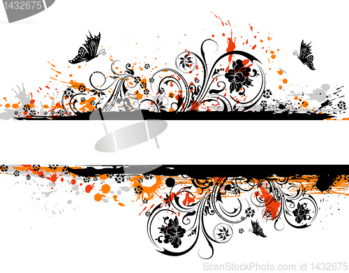 Image of Grunge flower background