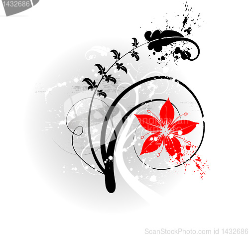 Image of Grunge flower background