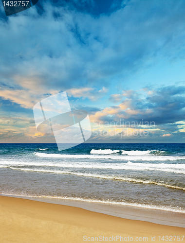 Image of Surf on a tropical beach - without people landscape