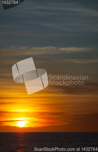 Image of Sun over the sea - before sunset