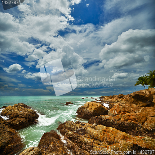 Image of Beautiful seascape with rocks