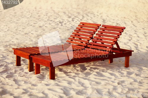 Image of Wooden sunbed