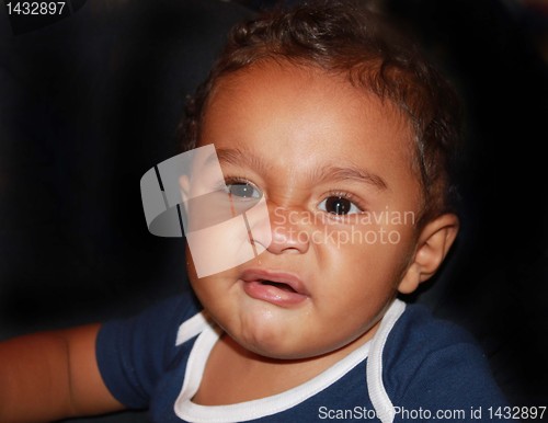 Image of black baby close up