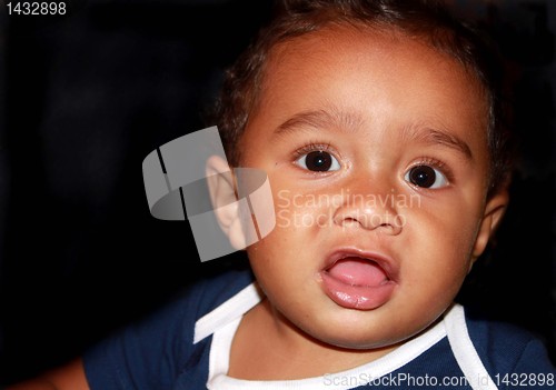 Image of black baby close up