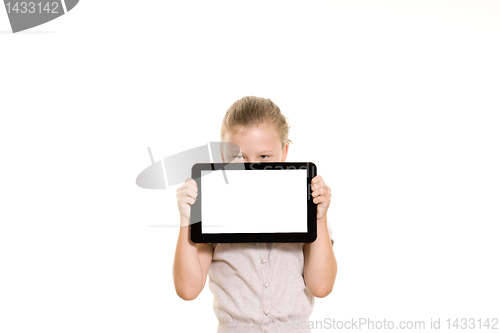 Image of girl with tablet computer