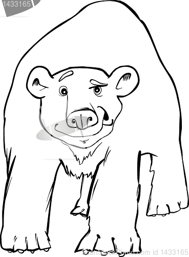 Image of polar bear coloring page