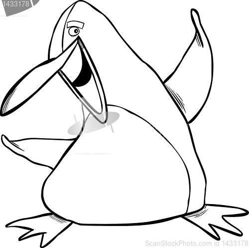 Image of happy penguin coloring page