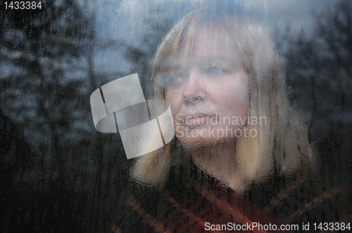 Image of Portrait of Woman Through the Window