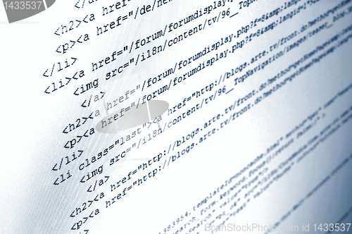 Image of html internet code
