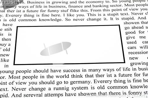 Image of newspaper and copyspace