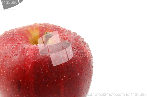 Image of fresh red apple isolated on white background