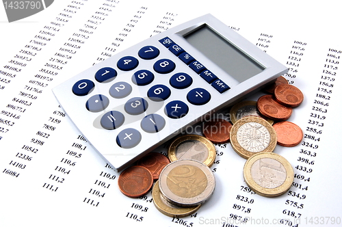 Image of money on business numbers 