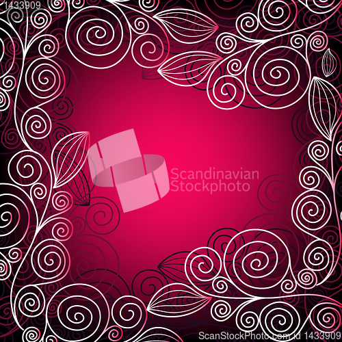 Image of Christmas pink-red frame