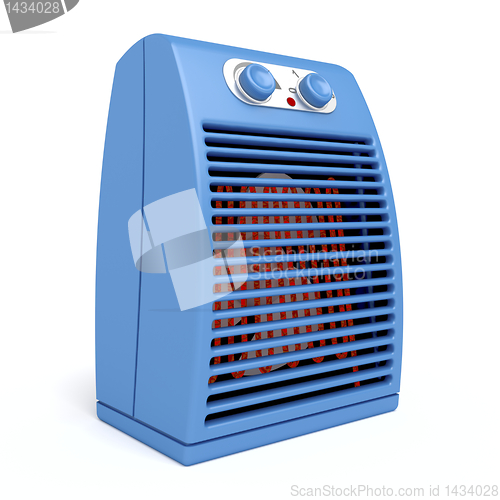 Image of Blue electric heater