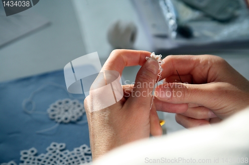 Image of Process of lace-making