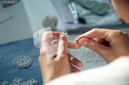 Image of Process of lace-making