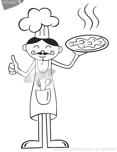 Image of Chef with pizza