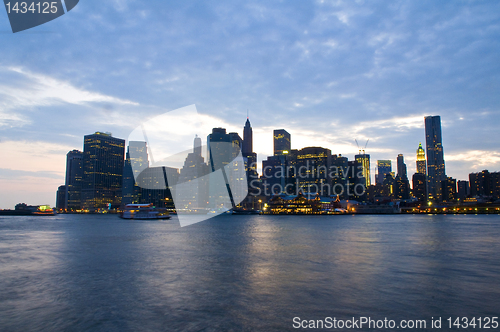 Image of New York night skyline