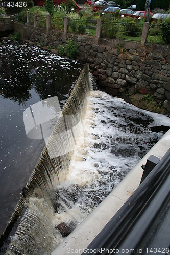 Image of Waterfall  seeing from pavement