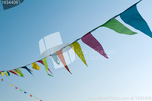 Image of Multicolored striped flags