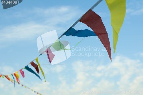 Image of Multicolored striped flags
