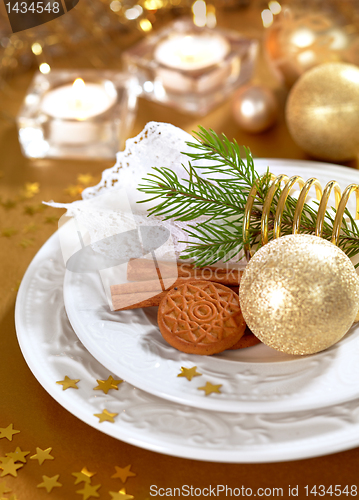 Image of christmas table setting