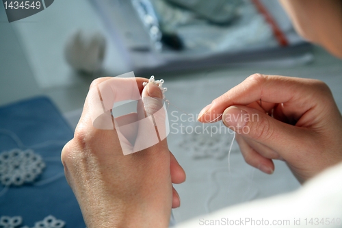Image of Process of lace-making