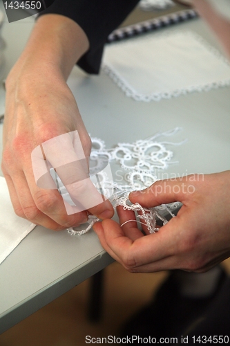 Image of Process of lace-making