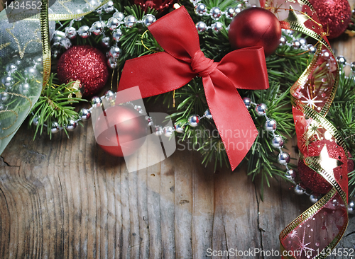 Image of Christmas Wooden Background