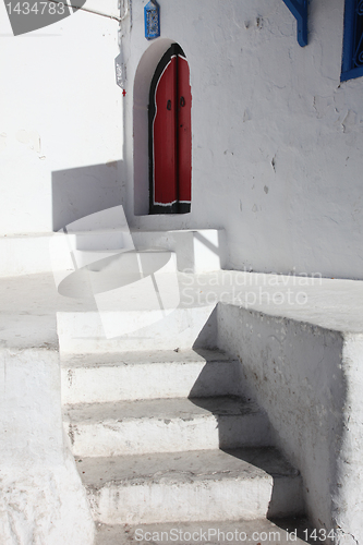 Image of Stairway in Sidi Bou Said, Tunisia