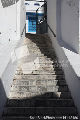 Image of Stairway in Sidi Bou Said, Tunisia