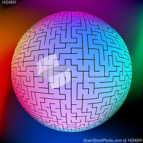 Image of Vector illustration of perfect maze. EPS 8