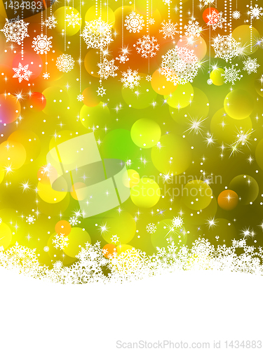Image of Abstract orange vector winter background. EPS 8