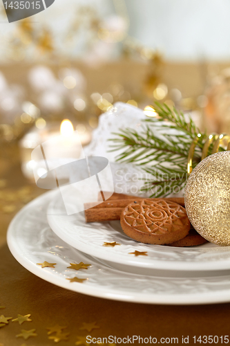 Image of christmas table setting