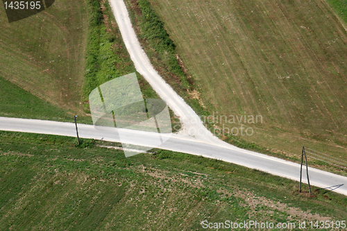 Image of Road and green field