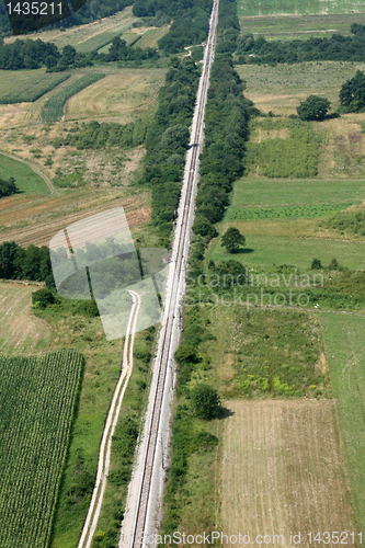 Image of Railroad and green field