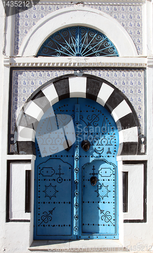 Image of Traditional door from Sidi Bou Said, Tunis