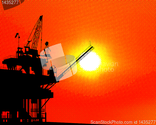 Image of Oil platform halftone