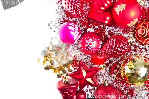 Image of christmas balls and tinsel