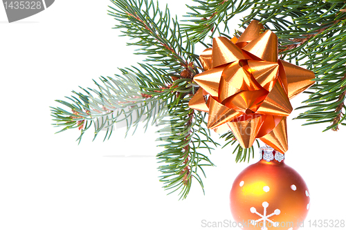 Image of decorated christmas branch