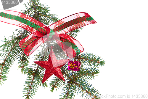 Image of decorated christmas branch